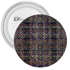 Multicolored Ethnic Check Seamless Pattern 3  Buttons