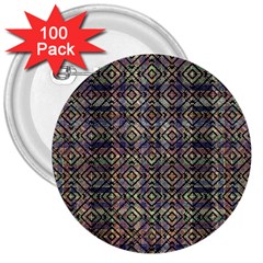 Multicolored Ethnic Check Seamless Pattern 3  Buttons (100 Pack) 