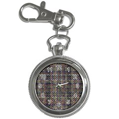 Multicolored Ethnic Check Seamless Pattern Key Chain Watches by dflcprints