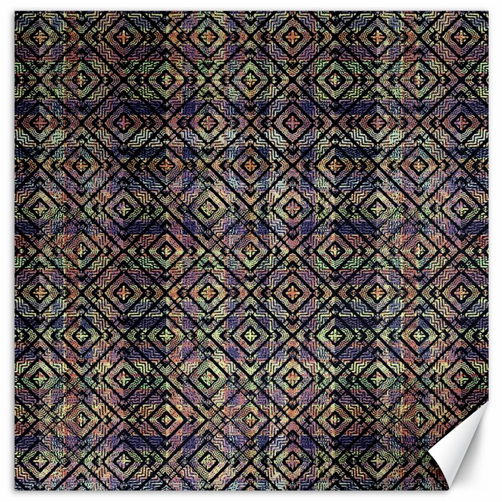 Multicolored Ethnic Check Seamless Pattern Canvas 12  x 12  