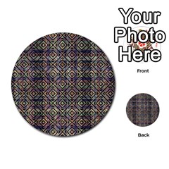 Multicolored Ethnic Check Seamless Pattern Multi-purpose Cards (round)  by dflcprints