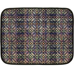 Multicolored Ethnic Check Seamless Pattern Double Sided Fleece Blanket (mini) 