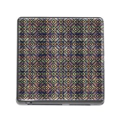 Multicolored Ethnic Check Seamless Pattern Memory Card Reader (square)