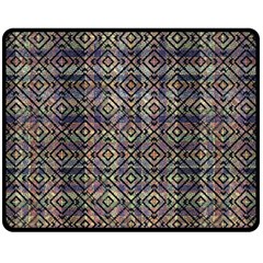 Multicolored Ethnic Check Seamless Pattern Fleece Blanket (medium) 