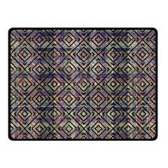 Multicolored Ethnic Check Seamless Pattern Fleece Blanket (small)