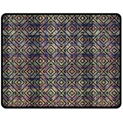 Multicolored Ethnic Check Seamless Pattern Double Sided Fleece Blanket (medium) 