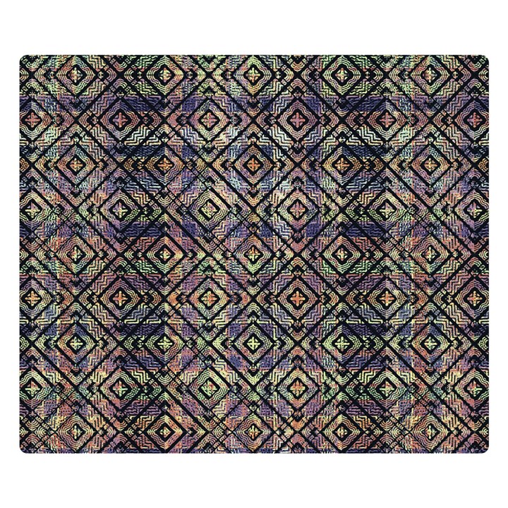 Multicolored Ethnic Check Seamless Pattern Double Sided Flano Blanket (Small) 