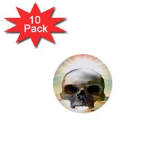 Skull Sunset 1  Mini Buttons (10 Pack) 