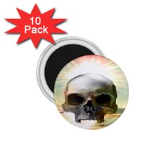 Skull Sunset 1 75  Magnets (10 Pack) 