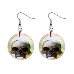 Skull Sunset Mini Button Earrings by icarusismartdesigns