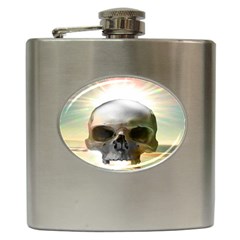 Skull Sunset Hip Flask (6 Oz) by icarusismartdesigns