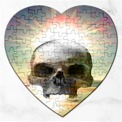 Skull Sunset Jigsaw Puzzle (heart) by icarusismartdesigns