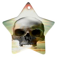 Skull Sunset Star Ornament (two Sides)  by icarusismartdesigns