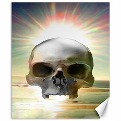 Skull Sunset Canvas 8  X 10  by icarusismartdesigns