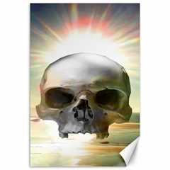 Skull Sunset Canvas 24  X 36  by icarusismartdesigns