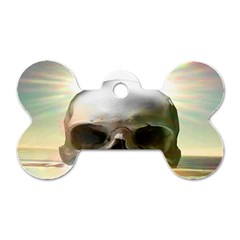 Skull Sunset Dog Tag Bone (one Side)