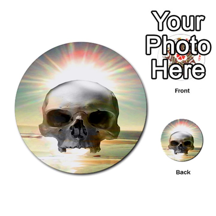 Skull Sunset Multi-purpose Cards (Round) 