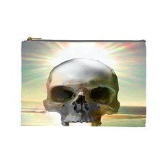 Skull Sunset Cosmetic Bag (large)  by icarusismartdesigns