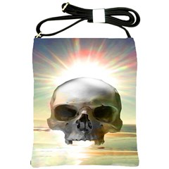 Skull Sunset Shoulder Sling Bags by icarusismartdesigns