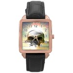 Skull Sunset Rose Gold Watches Front