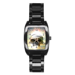 Skull Sunset Stainless Steel Barrel Watch