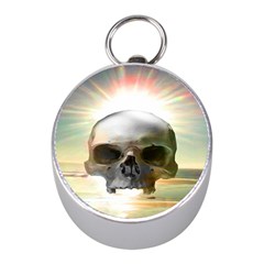 Skull Sunset Mini Silver Compasses