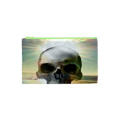 Skull Sunset Cosmetic Bag (xs) by icarusismartdesigns