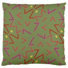 Angles Large Cushion Case (two Sides) by LalyLauraFLM