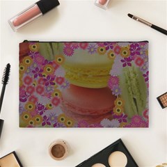 Macaroons And Floral Delights Cosmetic Bag (large) 