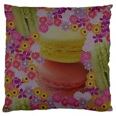 Macaroons And Floral Delights Standard Flano Cushion Cases (one Side) 