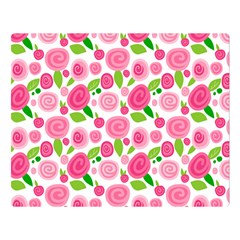 Rose Garden Double Sided Flano Blanket (large) by TrishRose