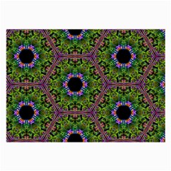 Repeated Geometric Circle Kaleidoscope Large Glasses Cloth (2-side) by canvasngiftshop