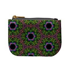 Repeated Geometric Circle Kaleidoscope Mini Coin Purses