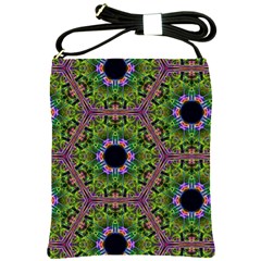 Repeated Geometric Circle Kaleidoscope Shoulder Sling Bags