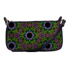 Repeated Geometric Circle Kaleidoscope Shoulder Clutch Bags