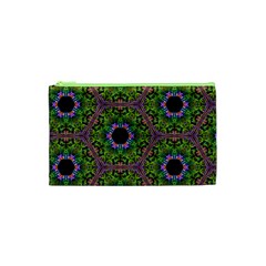 Repeated Geometric Circle Kaleidoscope Cosmetic Bag (xs)