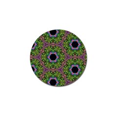 Repeated Geometric Circle Kaleidoscope Golf Ball Marker (4 Pack)