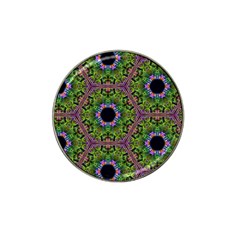 Repeated Geometric Circle Kaleidoscope Hat Clip Ball Marker by canvasngiftshop