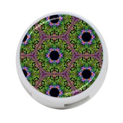 Repeated Geometric Circle Kaleidoscope 4-port Usb Hub (two Sides) 