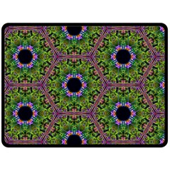 Repeated Geometric Circle Kaleidoscope Fleece Blanket (large) 