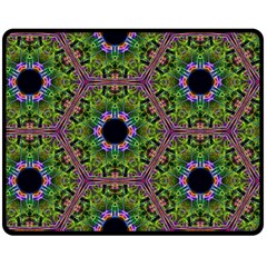 Repeated Geometric Circle Kaleidoscope Fleece Blanket (medium) 