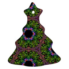 Repeated Geometric Circle Kaleidoscope Christmas Tree Ornament (2 Sides)