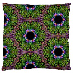 Repeated Geometric Circle Kaleidoscope Large Cushion Cases (one Side) 