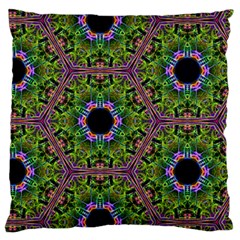 Repeated Geometric Circle Kaleidoscope Standard Flano Cushion Cases (two Sides)  by canvasngiftshop