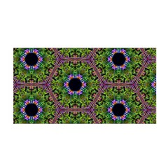 Repeated Geometric Circle Kaleidoscope Satin Wrap