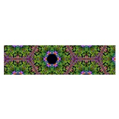 Repeated Geometric Circle Kaleidoscope Satin Scarf (oblong)