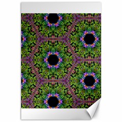 Repeated Geometric Circle Kaleidoscope Canvas 12  X 18  