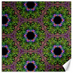 Repeated Geometric Circle Kaleidoscope Canvas 16  X 16  