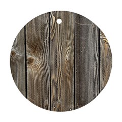 Wood Fence Ornament (round)  by trendistuff