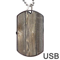 Wood Fence Dog Tag Usb Flash (two Sides) 